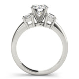 Three-Stone Traps & Halfmoons Engagement Ring - alt view