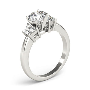 Three-Stone Traps & Halfmoons Engagement Ring - alt view