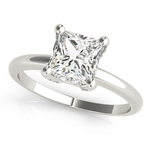 Square Solitaires Princess Engagement Ring