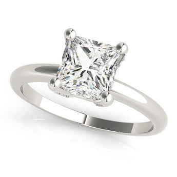 Square Solitaires Princess Engagement Ring