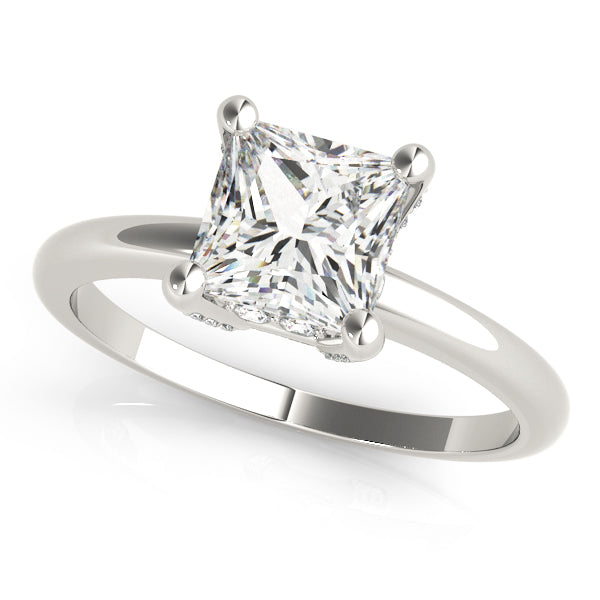 Square Solitaires Princess Engagement Ring