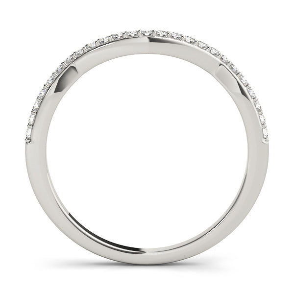 Curved Diamond Band - alt view