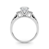 Three-Stone Engagement Ring (Round Center) - alt view