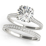 Single-Row Prong-Set Engagement Ring - alt view
