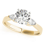 3 Stone Pear Engagement Ring (84360)