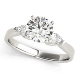 3 Stone Pear Engagement Ring (84360)