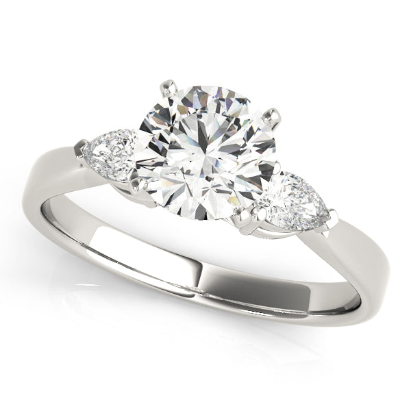 3 Stone Pear Engagement Ring (84360)
