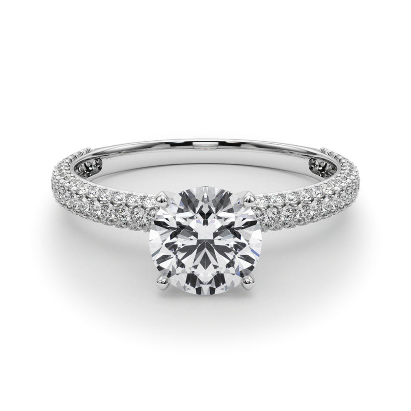 Pave Engagement Ring - alt view