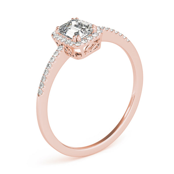 Halo Emerald Engagement Ring (84373-1/2)