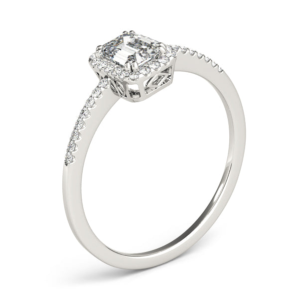 Halo Emerald Engagement Ring (84373-3/4)