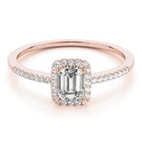 Halo Emerald Engagement Ring (84373-1/2)