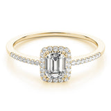 Halo Emerald Engagement Ring (84373-1/2)