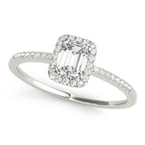 Halo Emerald Engagement Ring (84373-1/2)