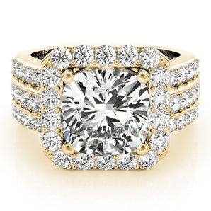 Halo Square & Cushion Engagement Ring (84489)