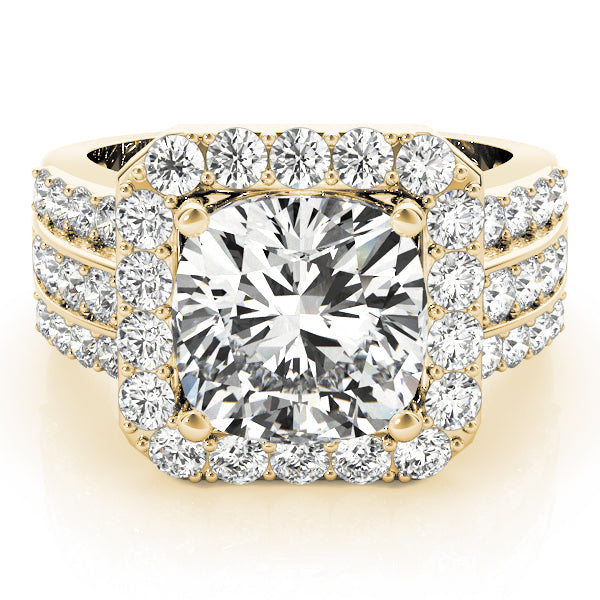Halo Square & Cushion Engagement Ring (84489)