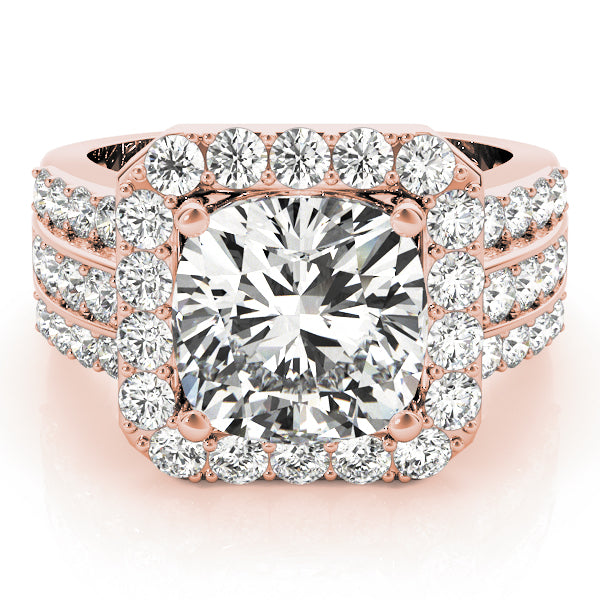 Halo Square & Cushion Engagement Ring (84489)