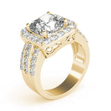 Halo Square & Cushion Engagement Ring (84489)
