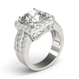 Halo Square & Cushion Engagement Ring (84489)