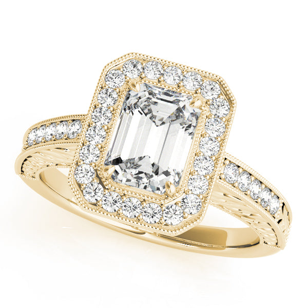 Halo Emerald Engagement Ring (84511)