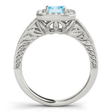 Halo Emerald Engagement Ring (84511)
