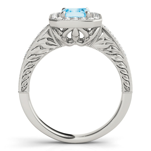 Halo Emerald Engagement Ring (84511)