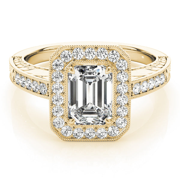 Halo Emerald Engagement Ring (84511)