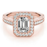 Halo Emerald Engagement Ring (84511)