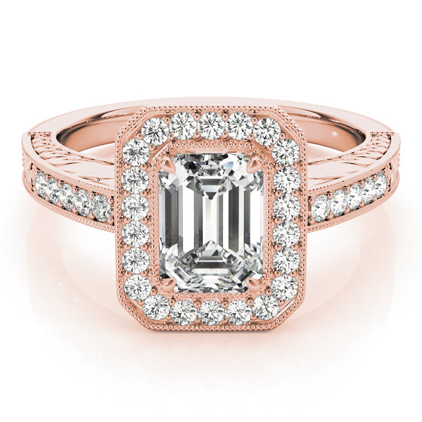Halo Emerald Engagement Ring (84511)