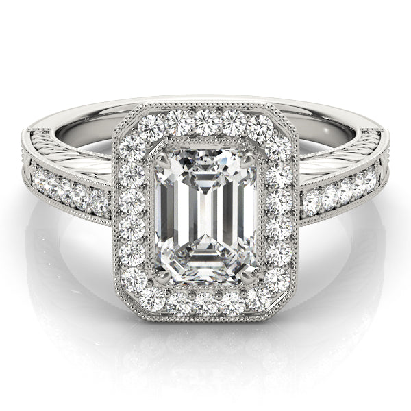 Halo Emerald Engagement Ring (84511)