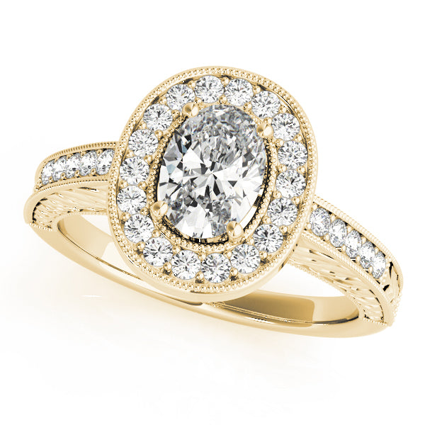 Halo Oval Engagement Ring (84512)