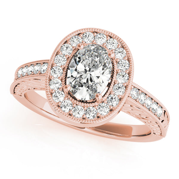 Halo Oval Engagement Ring (84512)