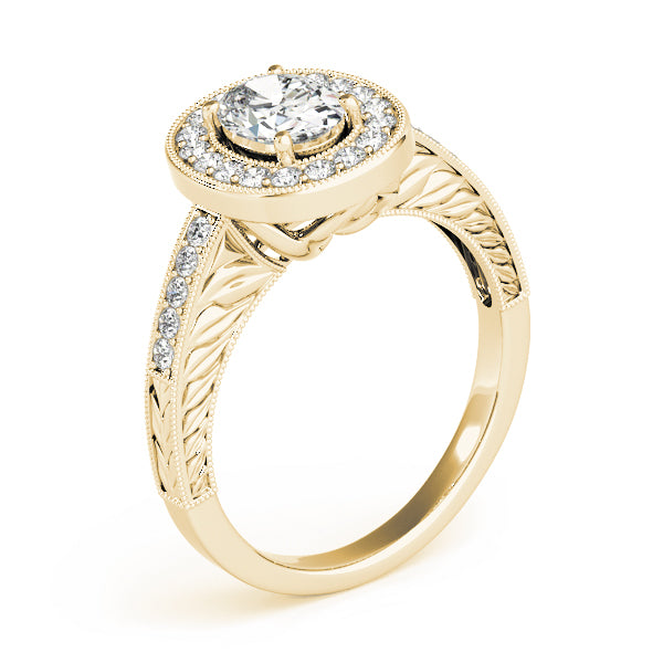 Halo Oval Engagement Ring (84512)