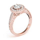 Halo Oval Engagement Ring (84512)