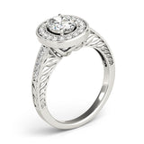 Halo Oval Engagement Ring (84512)