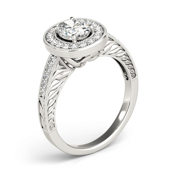 Halo Oval Engagement Ring (84512)
