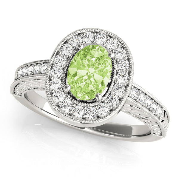 Halo Oval Engagement Ring (84512)