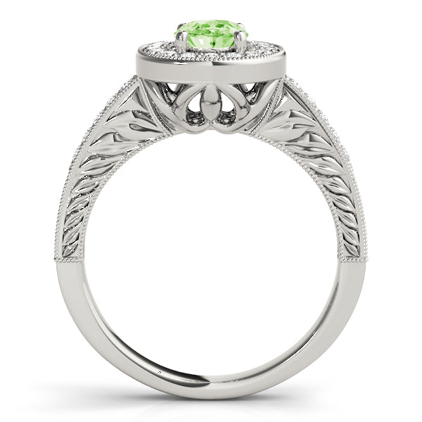 Halo Oval Engagement Ring (84512)