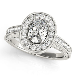 Halo Oval Engagement Ring (84512)