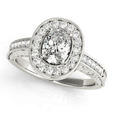 Halo Oval Engagement Ring (84512)