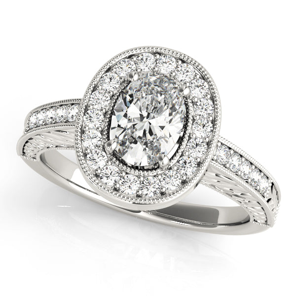 Halo Oval Engagement Ring (84512)