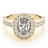 Halo Oval Engagement Ring (84512)