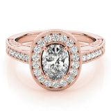 Halo Oval Engagement Ring (84512)