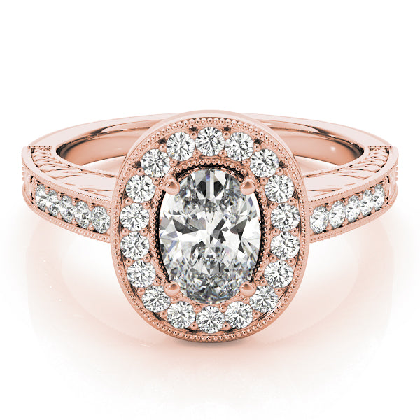 Halo Oval Engagement Ring (84512)