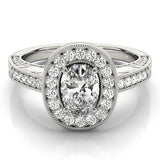 Halo Oval Engagement Ring (84512)