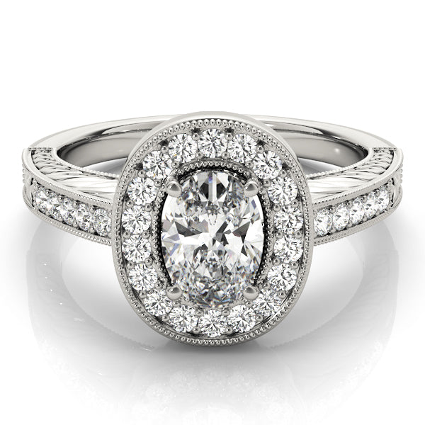 Halo Oval Engagement Ring (84512)