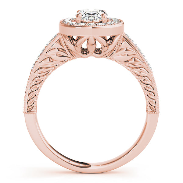 Halo Oval Engagement Ring (84512)