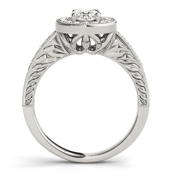 Halo Oval Engagement Ring (84512)