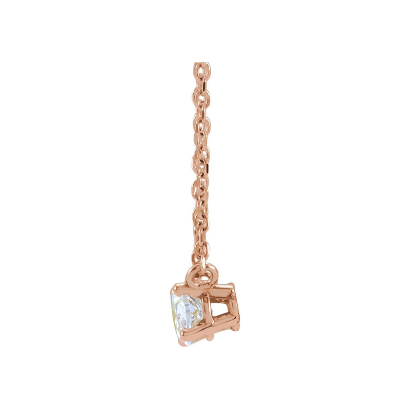 1/2 ct tw Solitaire Lab Grown Diamond Necklace in 14K White Gold ... - view 2