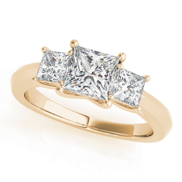 3 Stone Princess Cut Engagement Ring (84600)