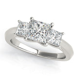 3 Stone Princess Cut Engagement Ring (84600)